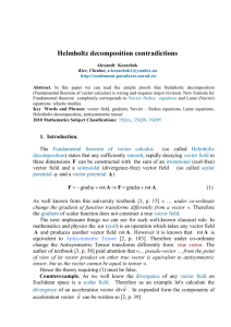 Helmholtz decomposition contradictions