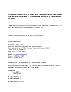 Long-term immunologic response to antiretroviral - HAL