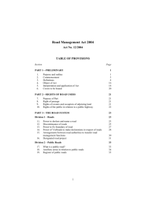 Road Management Act 2004 - Victorian Legislation and