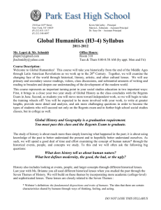 Global 4 Syllabus Page 1 230 East 105th Street Kevin McCarthy