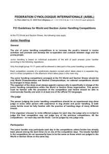 FCI Guidelines for World and Section Junior Handling