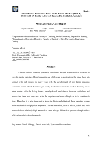 6. Metal Allergy A Case Report Veysel Eratilla, Sedat Guven, Emine