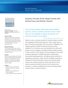 Microsoft Dynamics Partner Solution Case Study Solutions Provider