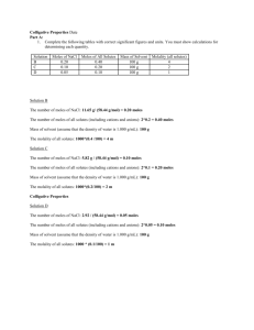 Colligative Properties Date