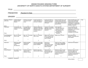 GRAND ROUNDS GRADING FORM