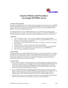 Policies and Procedures - Western Identification Network