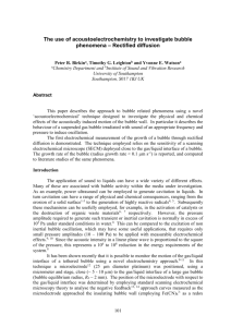 The use of Acoustoelectrochemistry to investigate Bubble Phenomena