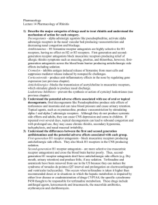 Pharmacology Objectives 14 - U