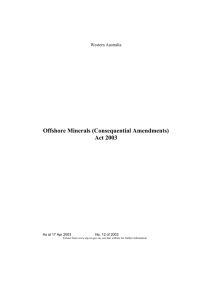 Offshore Minerals (Consequential Amendments) Act 2003 - 00-00-02