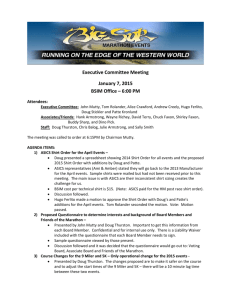 Executive Board Minutes - Big Sur International Marathon