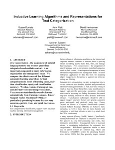 Text classification - Microsoft Research