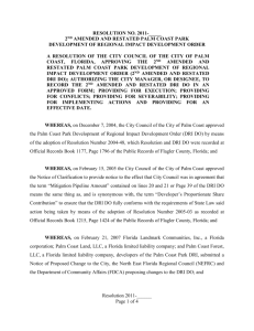 Resolution 2nd Amended Restated Palm Coast Park DRI DO