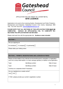 Scrap Metal Site Application