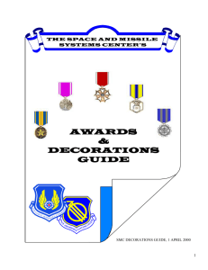 Awards & Decoration Guide