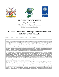 Namibia Protected Landscapes Proposal to GEF