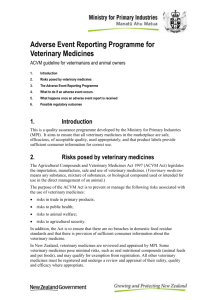 Adverse Event Reporting Programme for Veterinary Medicines