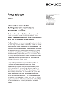 Press release Schüco quality for extreme