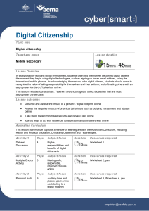 Digital Citizenship - Office of the Children`s eSafety Commissioner