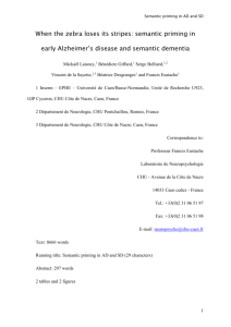 When the zebra loses its stripes: semantic priming in - HAL