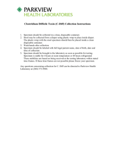 (C-Diff) Collection Instructions - Parkview Health Laboratory: Test