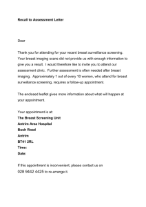 Recall to Assessment - Letter and leaflet