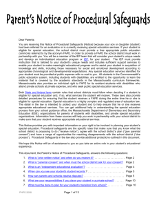 Parent`s Notice of Procedural Safeguards