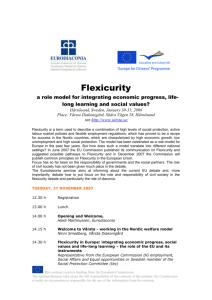 Flexicurity a role model for integrating economic progress, life