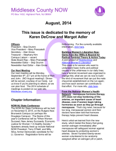 Middlesex County NOW Newsletter, August 2014 - NOW-NJ
