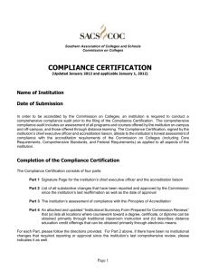 Compliance Certification Document