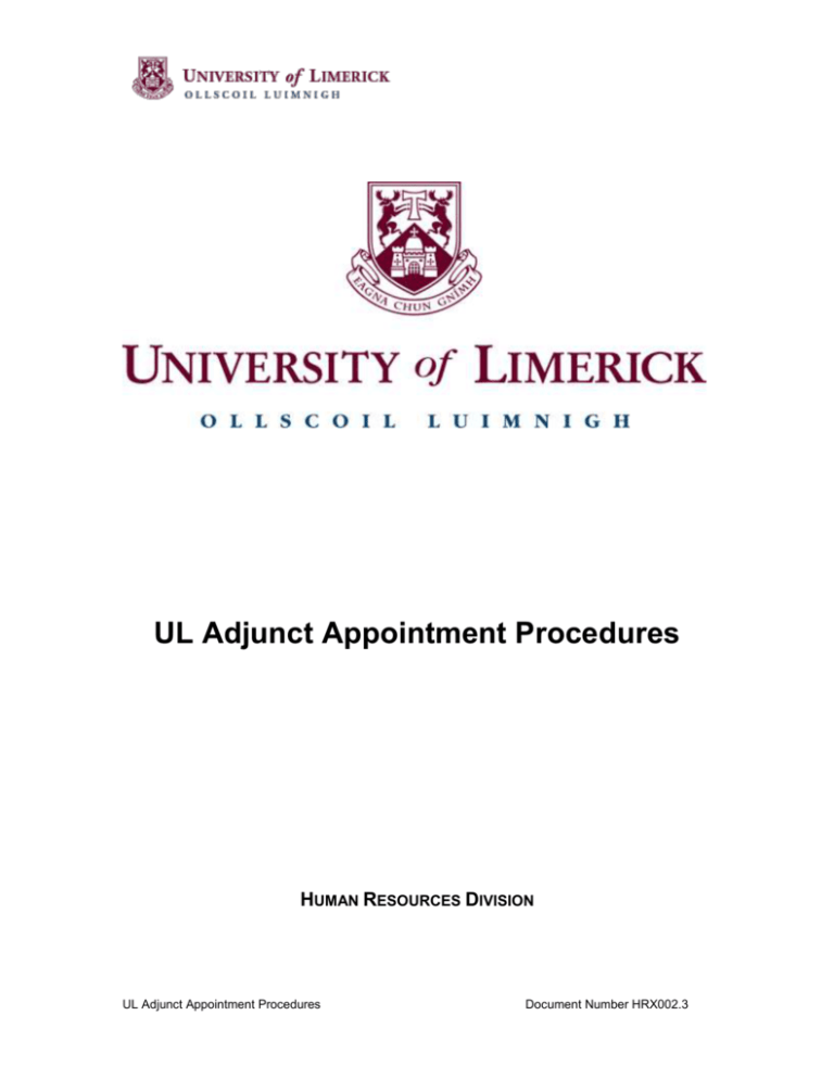 adjunct-appointment-procedures