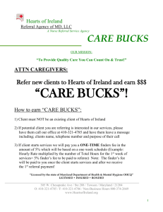 care bucks - Hearts of Ireland