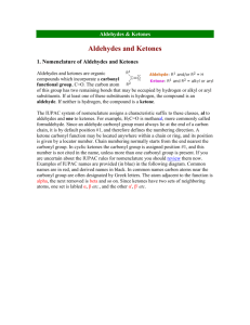 Reactions of Aldehydes & Ketones