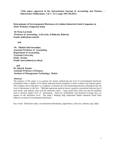 14.Determinants of Environmental Disclosures by Indian Industrial