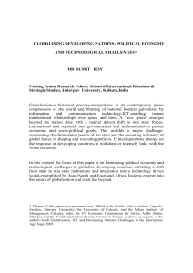 globalizing developing nations: a political economy