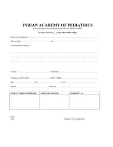 membership fee - Indian Academy of Pediatrics