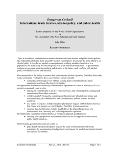 Dangerous Cocktail International trade treaties, alcohol policy, and