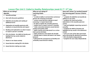 lesson Plan week 11 sexualityand Sexual Decision