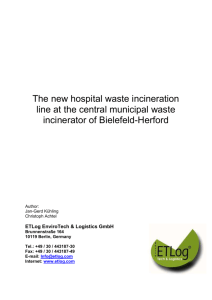 3. The hospital waste incinerator lines