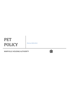 PET POLICY - Maryville Housing Authority