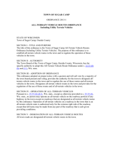 ATV Ordinance - TOWN OF SUGAR CAMP