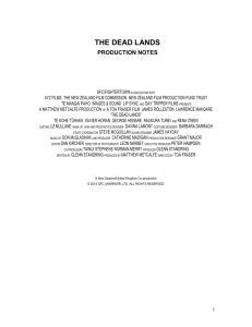 THE DEAD LANDS - Kiriata Publicity & Distribution Ltd