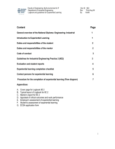 Industrial P2 Logbook - Cooperative Education & Service Learning