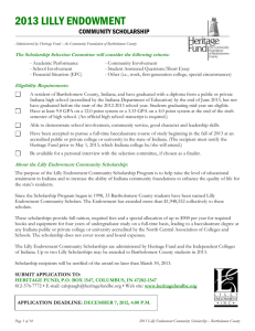 2010 lilly endowment - Bartholomew Consolidated School Corporation