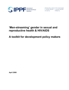 Men-streaming gender in health: a toolkit for