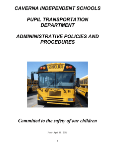 Transportation Manual - Caverna Independent Schools