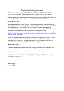 Torres Straits Islanders` repatriation request The Trustees are invited