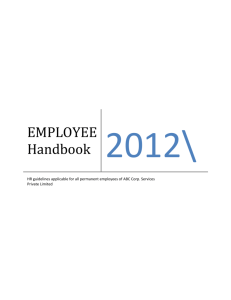 HR Policy Document 2012