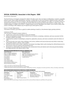 SOCIAL SCIENCES, Associate in Arts Degree