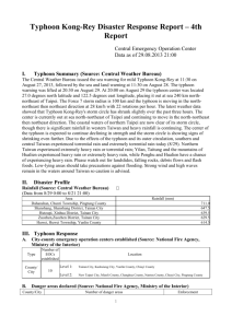 Typhoon Kong-Rey Disaster Response Report V 4th Report