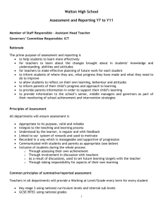 Assessment and Reporting